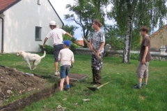 Výkop kanalizace